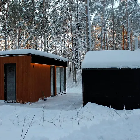 Minimaja Ja Saunamaja Vaatega Maennimetsale Syytme Exterior photo